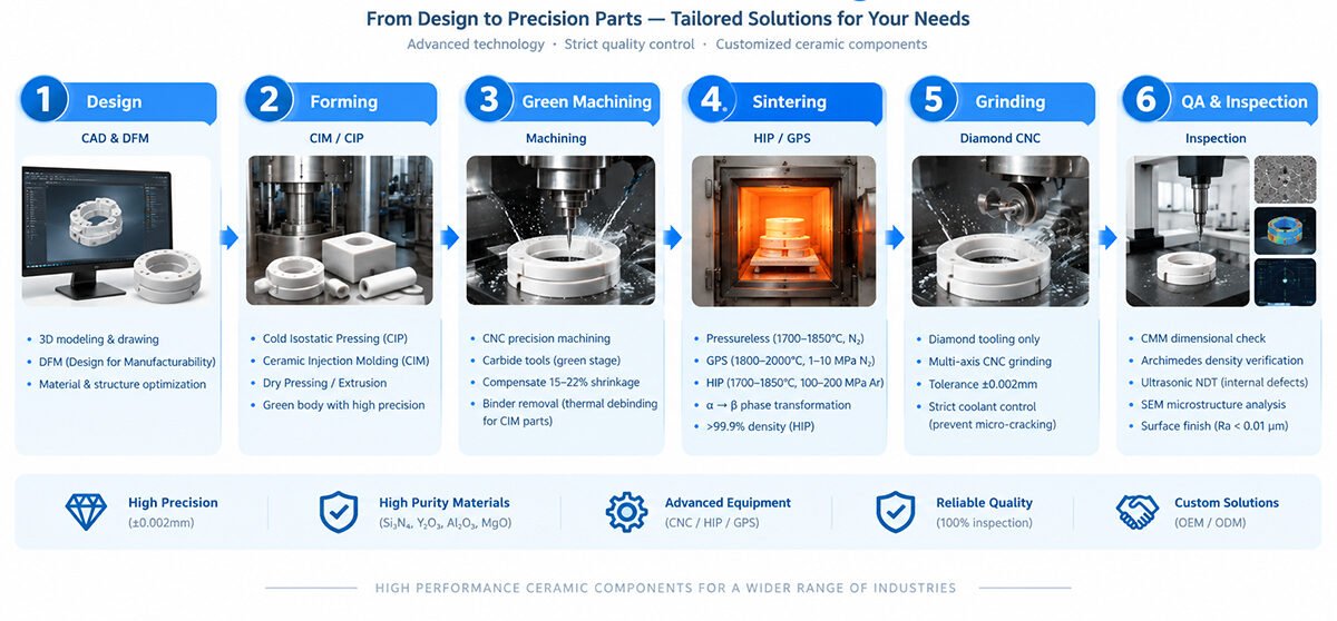Custom Ceramic Manufacturing Process Custom Ceramic Manufacturing Process
