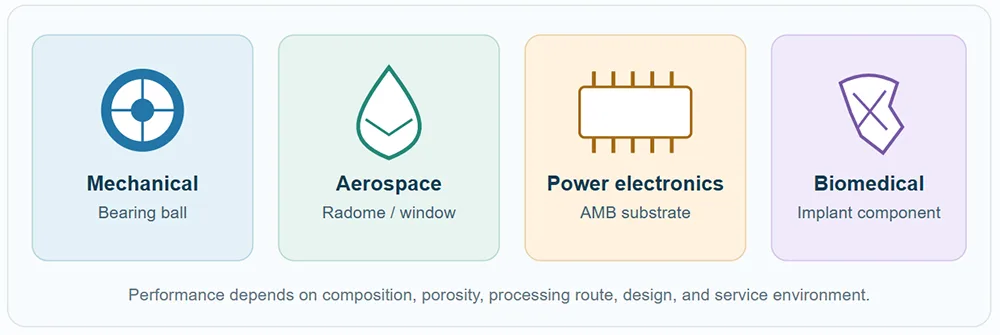 Four major application areas for silicon nitride ceramics