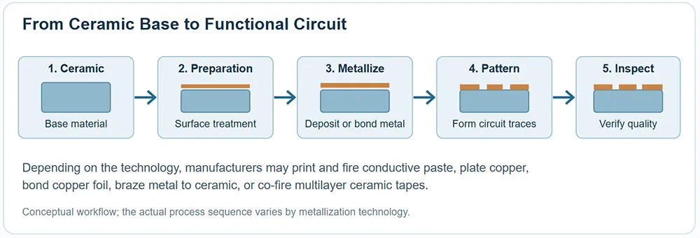 From Ceramic Base to Functional Circuit