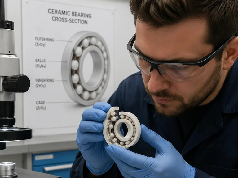 How should ceramic bearings be maintained?