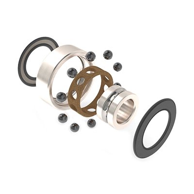 Hybrid Silicon Nitride Bearings